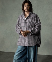 ms6587-HAZE FLANNEL SHIRTS dirty フランネルシャツ(616751)