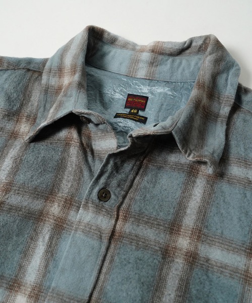 EGO TRIPPING(エゴトリッピング)の「ms6587-HAZE FLANNEL SHIRTS dirty フランネルシャツ(616751)(シャツ/ブラウス・メンズ・サックスブルー系/ピンク系その他/チャコールグレー・46/48)」の6枚目の写真