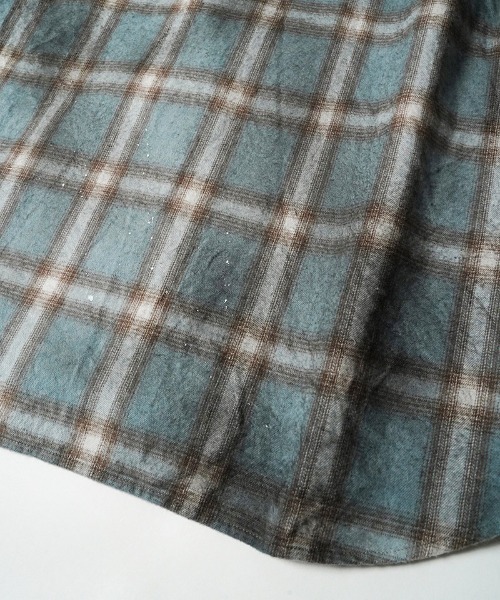 EGO TRIPPING(エゴトリッピング)の「ms6587-HAZE FLANNEL SHIRTS dirty フランネルシャツ(616751)(シャツ/ブラウス・メンズ・サックスブルー系/ピンク系その他/チャコールグレー・46/48)」の10枚目の写真