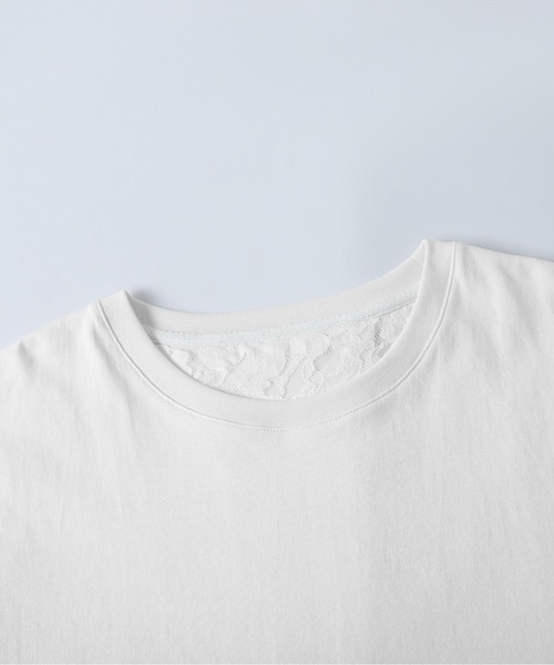 SUGAR BISKET(シュガービスケット)の「レースレイヤード バックスリットTシャツ(Tシャツ/カットソー・レディース・ホワイト/ブラック・フリー)」の18枚目の写真