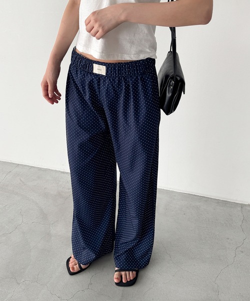 CANAL JEAN(キャナルジーン)の「HARING ドットラウンジパンツ(その他パンツ・レディース・ネイビー/ブラック/ブラウン・ONE SIZE)」の1枚目の写真