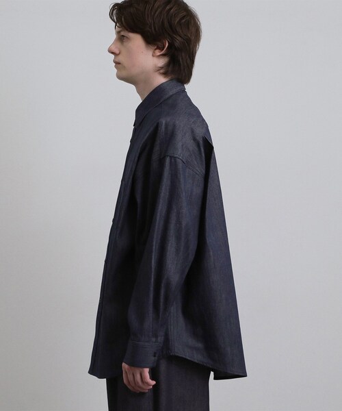 tk.TAKEO KIKUCHI(ティーケータケオキクチ)の「【色褪せしにくいデニム】Comfy Fadeless Denim Seriesデニムシャツ(シャツ/ブラウス・メンズ・ブラック/ネイビー・02/03)」の17枚目の写真
