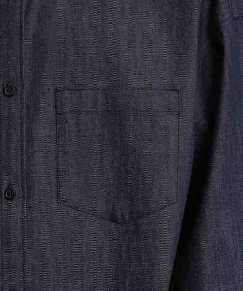 tk.TAKEO KIKUCHI(ティーケータケオキクチ)の「【色褪せしにくいデニム】Comfy Fadeless Denim Seriesデニムシャツ(シャツ/ブラウス・メンズ・ブラック/ネイビー・02/03)」の3枚目の写真