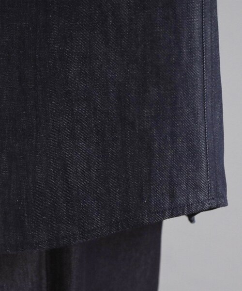 tk.TAKEO KIKUCHI(ティーケータケオキクチ)の「【色褪せしにくいデニム】Comfy Fadeless Denim Seriesデニムシャツ(シャツ/ブラウス・メンズ・ブラック/ネイビー・02/03)」の4枚目の写真