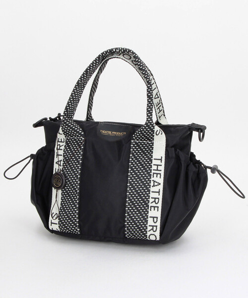 FREAK'S STORE(フリークスストア)の「THEATRE PRODUCTS/シアタープロダクツ ドット ジャガードテープ ナイロン 2WAY ショルダーバッグ/トートバッグ(ショルダーバッグ・レディース・ナチュラル/ブラック・ONE SIZE)」の2枚目の写真