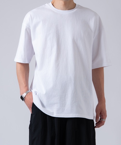 OXA(オグザ)の「【2パック】オーバーサイズ無地半袖Tシャツ SIDE23-145(Tシャツ/カットソー・メンズ・ホワイト×ブラック/ブラック/ホワイト・LARGE/MEDIUM/SMALL/X-LARGE)」の14枚目の写真