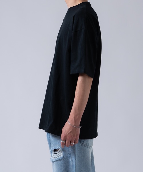 OXA(オグザ)の「【2パック】オーバーサイズ無地半袖Tシャツ SIDE23-145(Tシャツ/カットソー・メンズ・ホワイト×ブラック/ブラック/ホワイト・LARGE/MEDIUM/SMALL/X-LARGE)」の12枚目の写真
