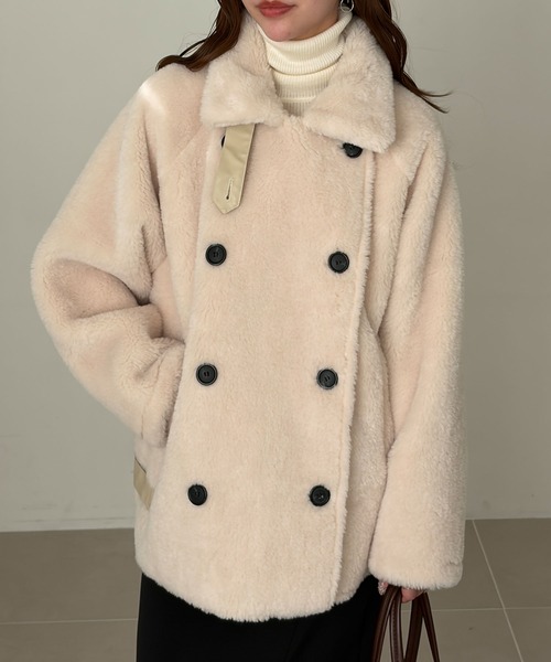 GeeRA(ジーラ)の「B3ボアブルゾン(ブルゾン・レディース・ブラウン/アイボリー・X-LARGE/LARGE/MEDIUM)」の3枚目の写真