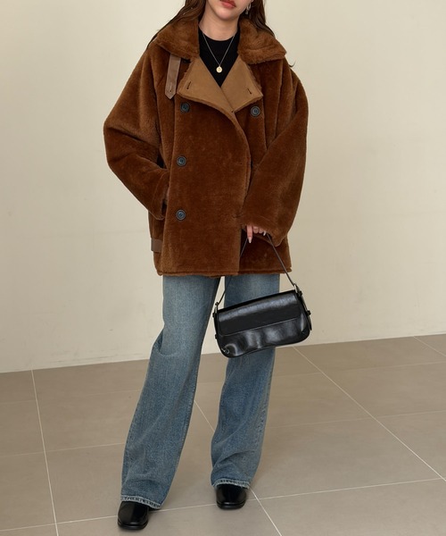 GeeRA(ジーラ)の「B3ボアブルゾン(ブルゾン・レディース・ブラウン/アイボリー・X-LARGE/LARGE/MEDIUM)」の18枚目の写真