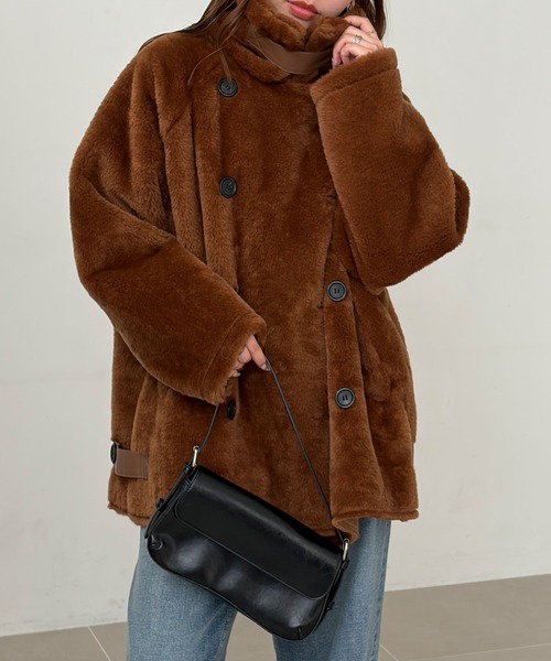 GeeRA(ジーラ)の「B3ボアブルゾン(ブルゾン・レディース・ブラウン/アイボリー・X-LARGE/LARGE/MEDIUM)」の15枚目の写真