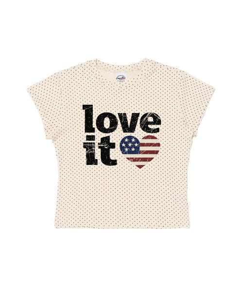 CARGOBROS FOR WOMAN(カーゴブロスフォーウィメン)の「ヴィンテージハートフラッグショート半袖Tシャツ(アイボリー)(Tシャツ/カットソー・レディース・その他・SMALL/MEDIUM)」の1枚目の写真