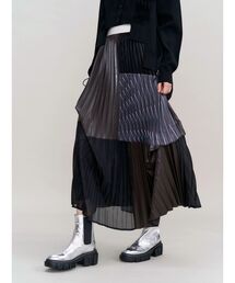 PATCHWORK PLEATS SK / パッチワークプリーツスカート