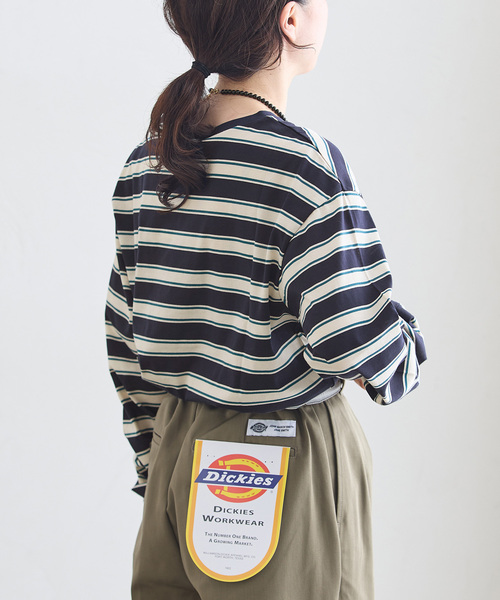 journal standard L'essage(ジャーナルスタンダードレサージュ)の「マルチボーダーロングスリーブプルオーバー(Tシャツ/カットソー・レディース・ブラウン/ネイビー・FREE)」の11枚目の写真