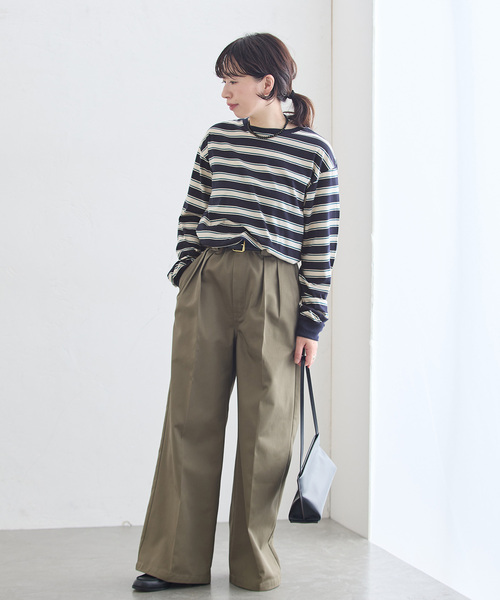 journal standard L'essage(ジャーナルスタンダードレサージュ)の「マルチボーダーロングスリーブプルオーバー(Tシャツ/カットソー・レディース・ブラウン/ネイビー・FREE)」の12枚目の写真