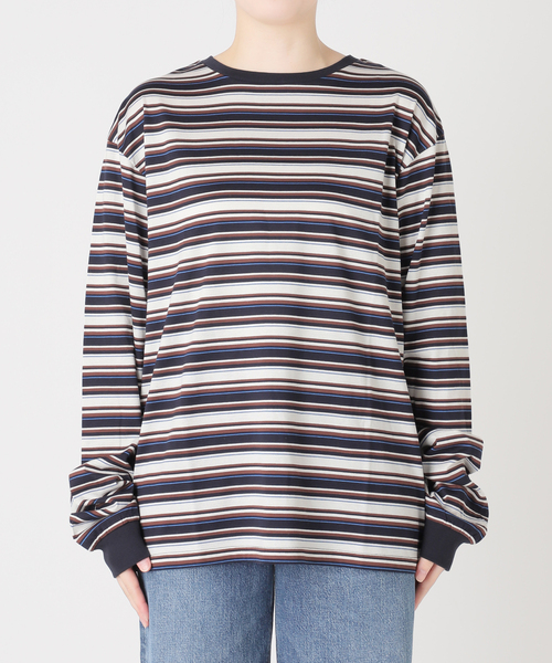 journal standard L'essage(ジャーナルスタンダードレサージュ)の「マルチボーダーロングスリーブプルオーバー(Tシャツ/カットソー・レディース・ブラウン/ネイビー・FREE)」の15枚目の写真