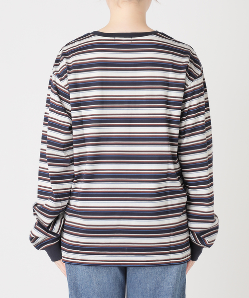 journal standard L'essage(ジャーナルスタンダードレサージュ)の「マルチボーダーロングスリーブプルオーバー(Tシャツ/カットソー・レディース・ブラウン/ネイビー・FREE)」の17枚目の写真