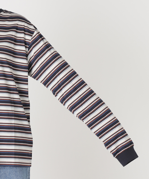 journal standard L'essage(ジャーナルスタンダードレサージュ)の「マルチボーダーロングスリーブプルオーバー(Tシャツ/カットソー・レディース・ブラウン/ネイビー・FREE)」の19枚目の写真