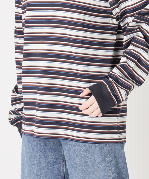 journal standard L'essage(ジャーナルスタンダードレサージュ)の「マルチボーダーロングスリーブプルオーバー(Tシャツ/カットソー・レディース・ブラウン/ネイビー・FREE)」の20枚目の写真