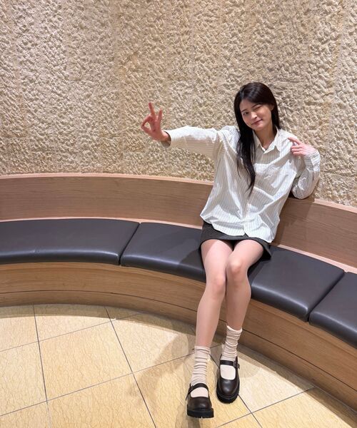 TY(ティワイ)の「OP ライトストライプシャツ, アイボリーブラウン(シャツ/ブラウス・メンズ・ブラウン系その他・MEDIUM/LARGE/X-LARGE)」の4枚目の写真