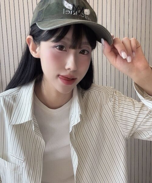 TY(ティワイ)の「OP ライトストライプシャツ, アイボリーブラウン(シャツ/ブラウス・メンズ・ブラウン系その他・MEDIUM/LARGE/X-LARGE)」の9枚目の写真