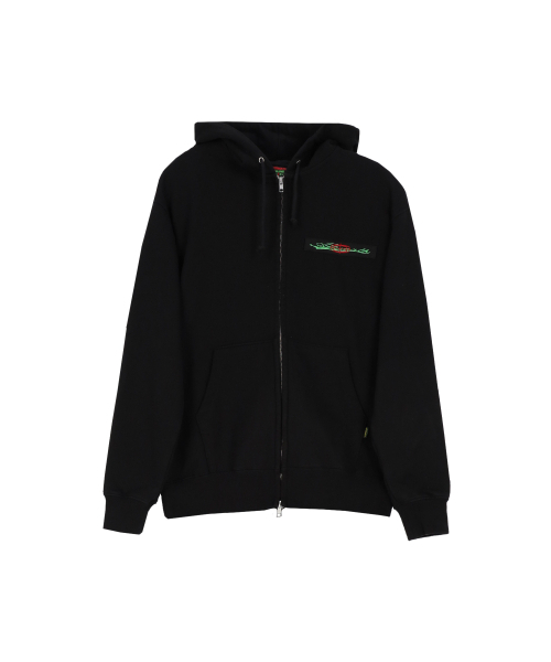 HERMANO ZIP HOODIE [BLACK] — черная худи на молнии Hermano