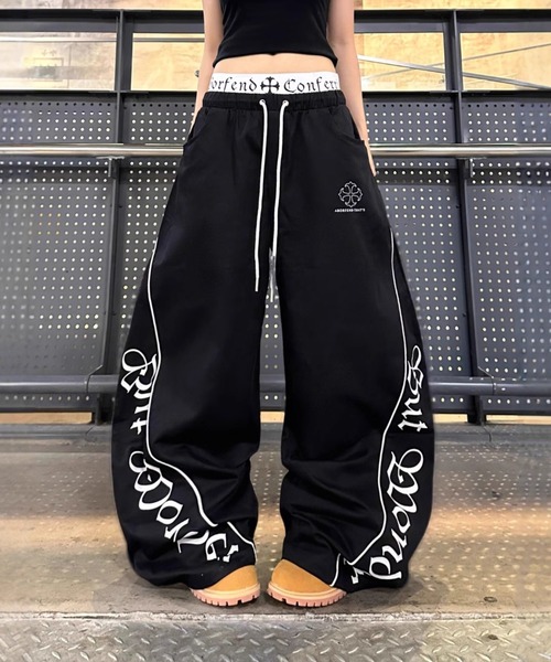 UP START(アップスタート)の「【Bls】 【ZL】【Bling Leads】ダブルハイウエスト イージーパンツ(BL)(その他パンツ・レディース・ブラック・LARGE/MEDIUM)」の3枚目の写真