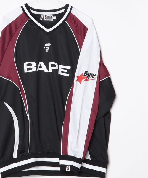 A BATHING APE(アベイシングエイプ)の「BAPE SOCCER LOGO WARM UP RELAXED FIT LS TEE(Tシャツ/カットソー・メンズ・ブルー/ブラック・SMALL/MEDIUM/LARGE/XX-LARGE/X-LARGE)」の13枚目の写真