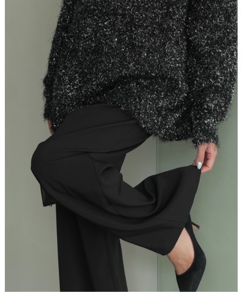 BIRTHDAY BASH(バースデイバッシュ)の「TUXEDO SLACKS PANTS(タキシードスラックスパンツ)(スラックス・レディース・ブラック/ホワイト・S/M)」の6枚目の写真