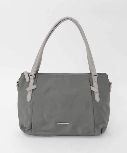 MK MICHEL KLEIN（エムケーミッシェルクラン）の「[2WAY/撥水/A4収納可]牛革ジョイントデザイントートバッグ（トートバッグ・レディース・ブラック/レッド/カーキ・00）」の3枚目の写真