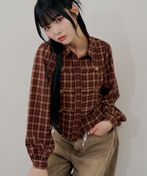 continuer de NICE CLAUP(コンティニューデナイスクラップ)の「【今季大注目!】ナポレオン風シャツ(シャツ/ブラウス・レディース・ベージュ系その他/レッド系その他/ブラック・FREE)」の22枚目の写真