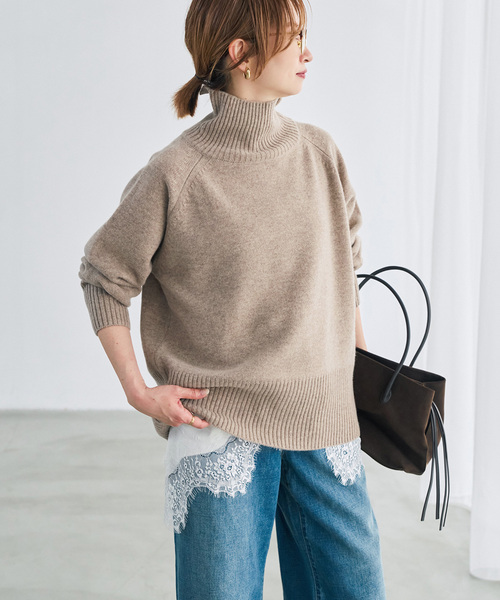 Spick & Span(スピックアンドスパン)の「ウールカシミヤハイネックプルオーバー(ニット/セーター・レディース・グレー/ブラウン/ブルー/ベージュ系その他/ピンク系その他・FREE)」の3枚目の写真