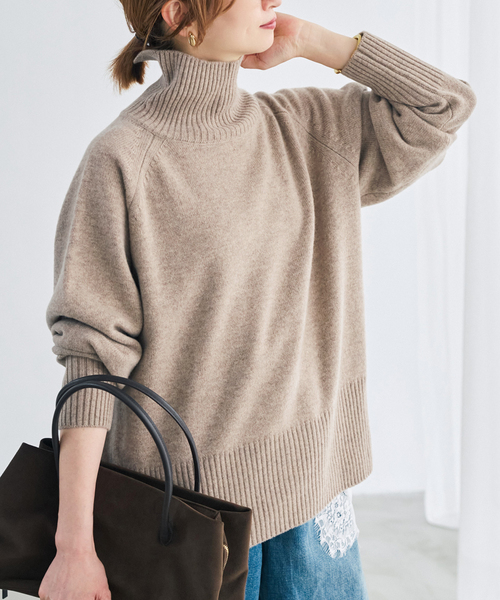 Spick & Span(スピックアンドスパン)の「ウールカシミヤハイネックプルオーバー(ニット/セーター・レディース・グレー/ブラウン/ブルー/ベージュ系その他/ピンク系その他・FREE)」の7枚目の写真