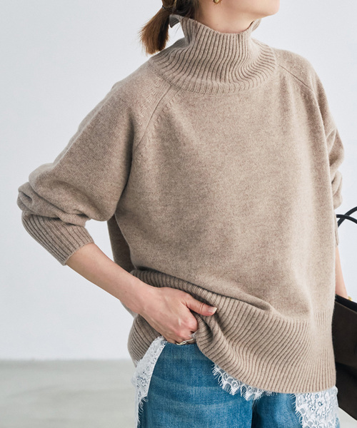 Spick & Span(スピックアンドスパン)の「ウールカシミヤハイネックプルオーバー(ニット/セーター・レディース・グレー/ブラウン/ブルー/ベージュ系その他/ピンク系その他・FREE)」の8枚目の写真