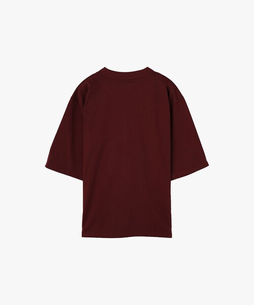 agnes b.(アニエスベー)の「メンズ ロゴ 刺繍 コットン 半袖 Tシャツ "Horace"(Tシャツ/カットソー・メンズ・ボルドー・2)」の2枚目の写真