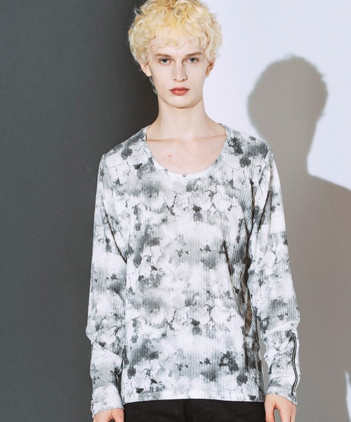 NO ID.（ノーアイディ）の「【NO ID.】Zip Sleeve U-Neck Pullover / ジップ スリーブ ユーネック プルオーバー（Tシャツ/カットソー・メンズ・ブラック/ホワイト・2/1）」の6枚目の写真