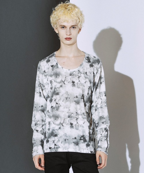 NO ID.（ノーアイディ）の「【NO ID.】Zip Sleeve U-Neck Pullover / ジップ スリーブ ユーネック プルオーバー（Tシャツ/カットソー・メンズ・ブラック/ホワイト・2/1）」の13枚目の写真