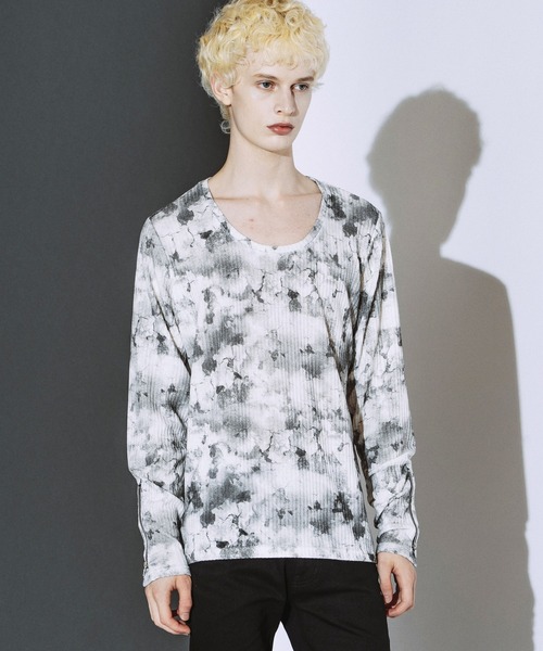 NO ID.（ノーアイディ）の「【NO ID.】Zip Sleeve U-Neck Pullover / ジップ スリーブ ユーネック プルオーバー（Tシャツ/カットソー・メンズ・ブラック/ホワイト・2/1）」の15枚目の写真