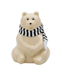 HIGHTIDE（ハイタイド）の「【数量限定】Polar Bear Money BOX ポーラーベアーマネーボックス シロクマ貯金箱 バンク 北欧 2026年限定カラーマフラー付（インテリア雑貨）」