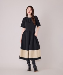 Audie a Muses（オーディアミューズ）の「美シルエットニットワンピース（ワンピース）」