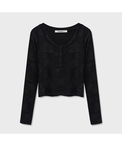 AVANDRESS(アバンドレス )の「アイラフォグヘンリーネックロングスリーブ_2COL(Tシャツ/カットソー・レディース・ホワイト/ブラック・SMALL/MEDIUM/LARGE)」の1枚目の写真