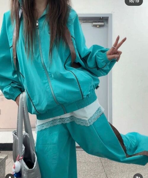 NIGHTWORKDEPT（ナイトワークデプト）の「MIDNIGHT RACING TRACK JACKET_MINT（ナイロンジャケット・レディース・その他・SMALL/MEDIUM）」の6枚目の写真