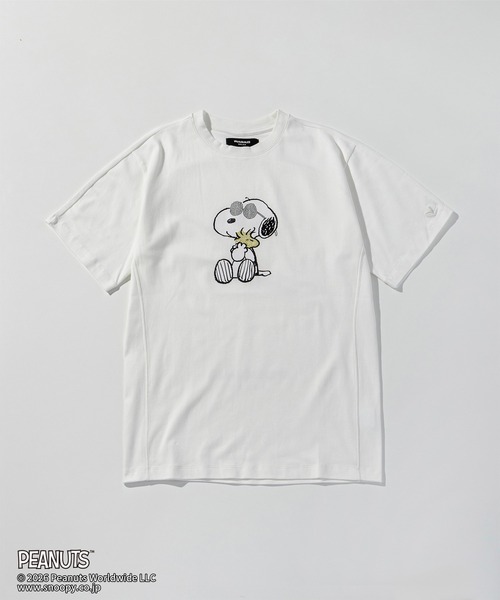1PIU1UGUALE3 RELAX (ウノピゥウノウグァーレトレ リラックス)の「1PIU1UGUALE3 RELAX(ウノピゥウノウグァーレトレ リラックス)【スヌーピー】ジョー・クルー&ウッドストック 半袖Tシャツ(Tシャツ/カットソー・メンズ・ホワイト/ブラック・M/S/L/XXL/XL)」の11枚目の写真
