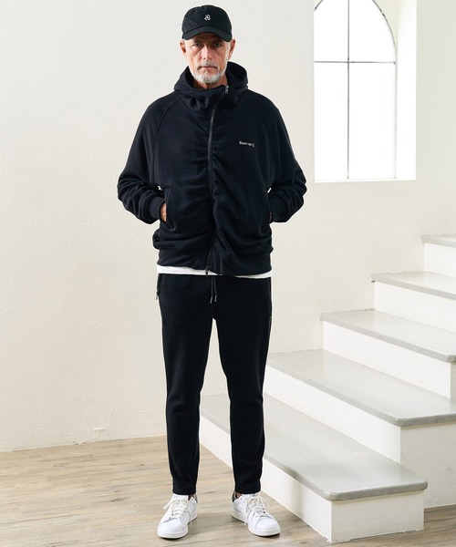 Maison code 13(メゾンコードサーティーン)の「mpa4200- Fleece Lined Asymmetric Hoodie ジップパーカー(M26W-17)(パーカー・メンズ・トップグレー/ブラック・M/L/S)」の5枚目の写真
