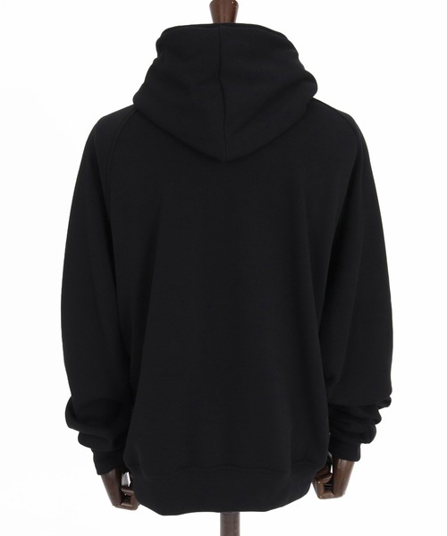 Maison code 13(メゾンコードサーティーン)の「mpa4200- Fleece Lined Asymmetric Hoodie ジップパーカー(M26W-17)(パーカー・メンズ・トップグレー/ブラック・M/L/S)」の12枚目の写真