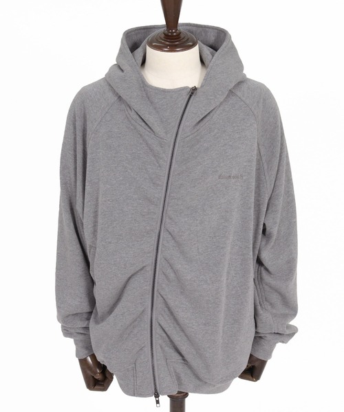 Maison code 13(メゾンコードサーティーン)の「mpa4200- Fleece Lined Asymmetric Hoodie ジップパーカー(M26W-17)(パーカー・メンズ・トップグレー/ブラック・M/L/S)」の14枚目の写真