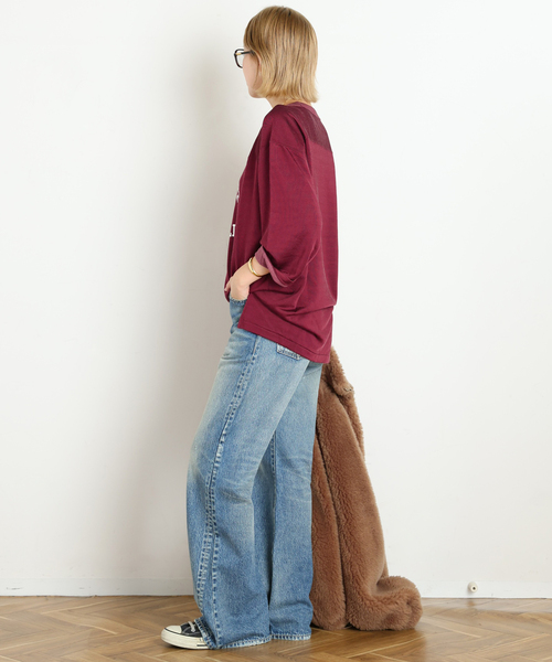 AP STUDIO(エーピーストゥディオ)の「【athletic wear MASON】別注Rayon Football Tsh(Tシャツ/カットソー・レディース・ボルドー/ブラウン・FREE)」の20枚目の写真