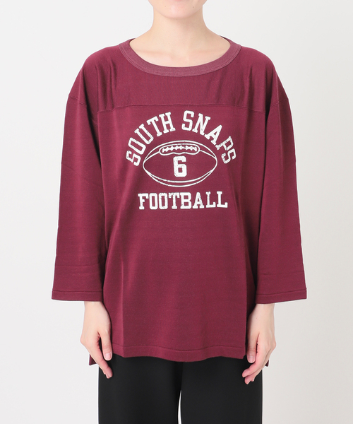 AP STUDIO(エーピーストゥディオ)の「【athletic wear MASON】別注Rayon Football Tsh(Tシャツ/カットソー・レディース・ボルドー/ブラウン・FREE)」の11枚目の写真