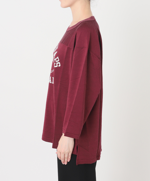 AP STUDIO(エーピーストゥディオ)の「【athletic wear MASON】別注Rayon Football Tsh(Tシャツ/カットソー・レディース・ボルドー/ブラウン・FREE)」の12枚目の写真