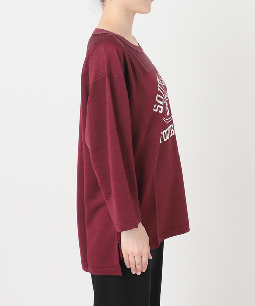 AP STUDIO(エーピーストゥディオ)の「【athletic wear MASON】別注Rayon Football Tsh(Tシャツ/カットソー・レディース・ボルドー/ブラウン・FREE)」の14枚目の写真