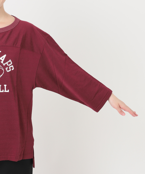 AP STUDIO(エーピーストゥディオ)の「【athletic wear MASON】別注Rayon Football Tsh(Tシャツ/カットソー・レディース・ボルドー/ブラウン・FREE)」の15枚目の写真
